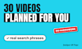 create a faceless youtube channel content plan with 30 video ideas