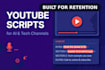 write youtube scripts for ai and tech channels