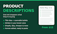 write clear product descriptions for your online store