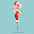 illustrate magical christmas scenes, characters