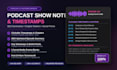 write engaging podcast show notes, timestamps, and summaries