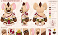 design custom plush reference sheet, stuffed animal kawaii plushie tech pack