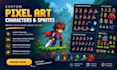 create pixel art characters, game sprites, sprite sheets and 8 bit art