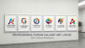 create a professional dripping, fusion, and gallery logo
