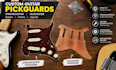 design custom guitar pickguard cad, dxf and cnc cutting files
