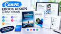 design canva ebook design, book layout design, magazine layout