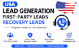 provide USA first party leads, recovery leads, autodailer system