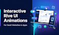 create interactive rive ui animation for saas website and app