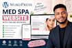 design a wordpress med spa website with online booking