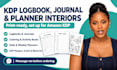 logbook interior, journal interior, coloring book, planner interior, KDP