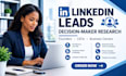 research targeted linkedin leads and b2b decision makers
