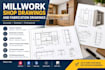 high quality millwork shop drawings and fabrication drawings