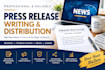 do press release distribution, submit pr, and write press release pr writing