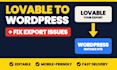 lovable to wordpress lovable lovable dev lovable expert lovable website