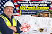 basement apartment mep plans, sewage ejector layouts  adu perm drawings