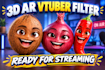 create a custom 3d ar vtuber filter with face tracking for lens studio streaming