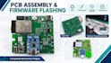 assemble pcb, solder smd and tht components, and test electronic boards