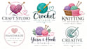 design a professional studio, crochet, knitting logo