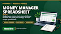 provide a personal money manager budget and debt payoff spreadsheet
