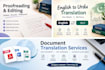 translate and proofread articles, documents, and websites