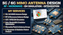 design 5g 6g rf microwave mimo antennas with em simulation and optimization
