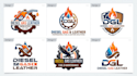 create a professional diesel, gas, and leather logo