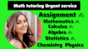 help you in math test advance math statistics mathematics test algebra calculus