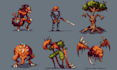 design 8 bit 16 bit 2d pixel art character sprite sheet animations 2d retro game