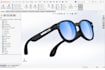 design smart glasses ar glasses frame temple and electronics enclosure cad