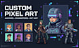 create pixel art avatars, character designs and nft art