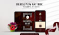 design an elegant gothic canva wedding website editable