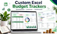 create custom excel budget trackers and financial spreadsheets