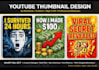design eye catching clickbait youtube thumbnail in 24 hours