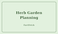 plan your herb garden and answer your growing questions