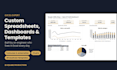 create custom excel spreadsheets, dashboards and automated templates