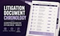 build a comprehensive litigation document chronology and evidence index