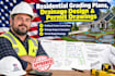 residential grading plans, drainage design perm drawings