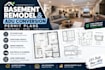 design basement remodel and adu conversion permit plans