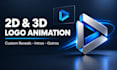 create a professional 2d 3d logo animation and reveal