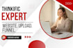 setup thinkific website course, thinkific online course upload, thinkific expert