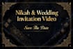 create luxury wedding invitation and nikkah card video