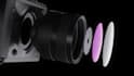 create 3d product assembly animation, digital camera lens animation