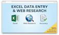 do accurate excel dat entry, copy paste, and web reserch