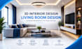 3d interior design, living room design, interior rendering and 3d visualization