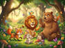 draw animals cartoon illustration
