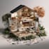 interior design and realistic a rendering