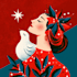 design a custom flat style christmas illustration