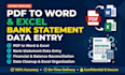 do bank statement pdf to excel for accounts