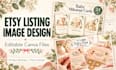 design etsy listing images and editable canva templates