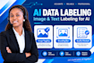 do ai data labeling and training data entry